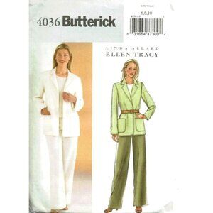 Butterick‎ Sewing Pattern 4036 Misses Jacket Pants Size 6-10